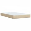 vidaXL Boxspring met matras stof cr&egrave;mekleurig 120x190 cm