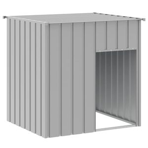 vidaXL Hondenhok met dak lichtgrijs 110x103x109 cm gegalvaniseerd staal