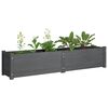 vidaXL Plantenbak verhoogd 150x31x31 cm massief grenenhout grijs