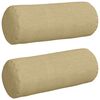 vidaXL Bolster Kussens 2 stuks Grijs groen &Oslash; 15 x 40 cm Cordstof