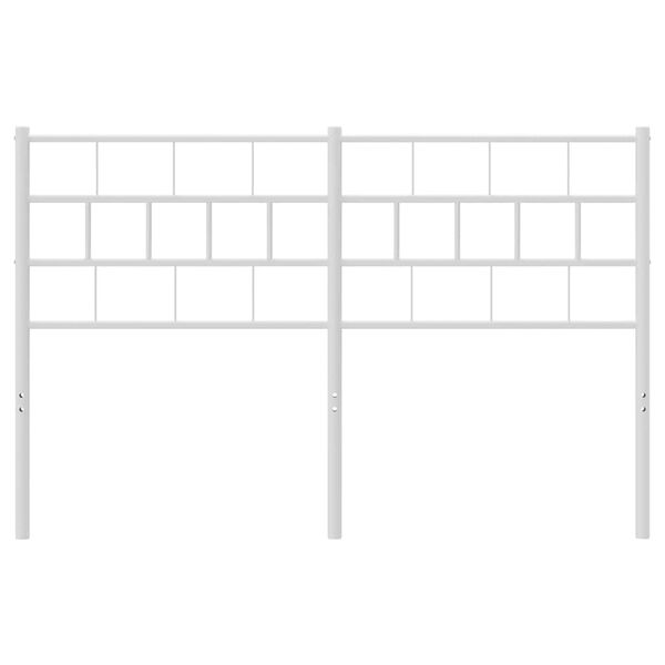 vidaXL Vervangend hoofdbord 150 cm metaal wit