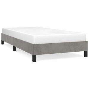 vidaXL Bedframe zonder matras 80x200 cm fluweel lichtgrijs