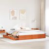 vidaXL Bedframe met lade Wasbruin 200 x 200 cm Massief Vurenhout