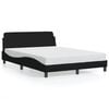 vidaXL Bedframe "Dover" stof zwart 140x200 cm