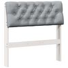 vidaXL Gestoffeerd hoofdbord Lichtgrijs 80 cm Massief grenenhout