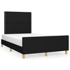 vidaXL Bedframe zonder matras 120x190 cm stof zwart