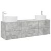 vidaXL Badkamermeubelset 3 st Betongrijs 49,5 x 44,5 x 65,5 cm