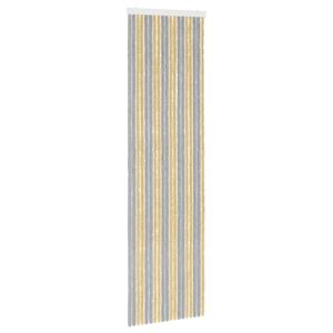 vidaXL Insecten Gordijn Chenille Grijs en Beige 56 x 200 cm 100% PP