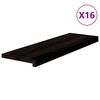 vidaXL Traptreden 16 st 80x25x2 cm massief eikenhout bruin-zwart