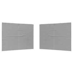 vidaXL Party Tent Zijwand 2 pcs Lichtgrijs 400 x 195 cm PE en staal