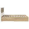 vidaXL Bedframe met hoofdeinde Sonoma Eiken 150 x 200 cm Bewerkt hout