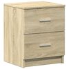 vidaXL Nachtkastje met 2 lades 40x36x50 cm sonoma eikenkleurig