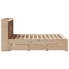 vidaXL Bed met boekenkast zonder matras massief grenenhout 150x200 cm