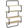 vidaXL 4-laags Wandplank Sonoma Eiken 40 x 24,5 x 104 cm Bewerkt hout