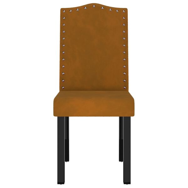 vidaXL Eetkamerstoelen 2 st fluweel bruin
