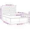 vidaXL Boxspring met matras en LED stof zwart 140x200 cm