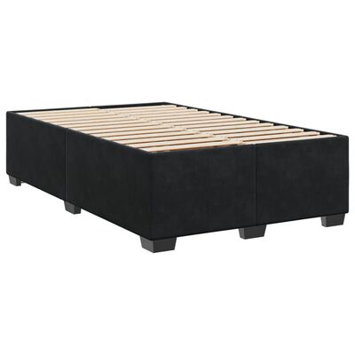 vidaXL Boxspring met matras fluweel zwart 120x190 cm