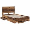 vidaXL Bedframe met hoofdeinde Oudhout 120 x 200 cm Bewerkt hout