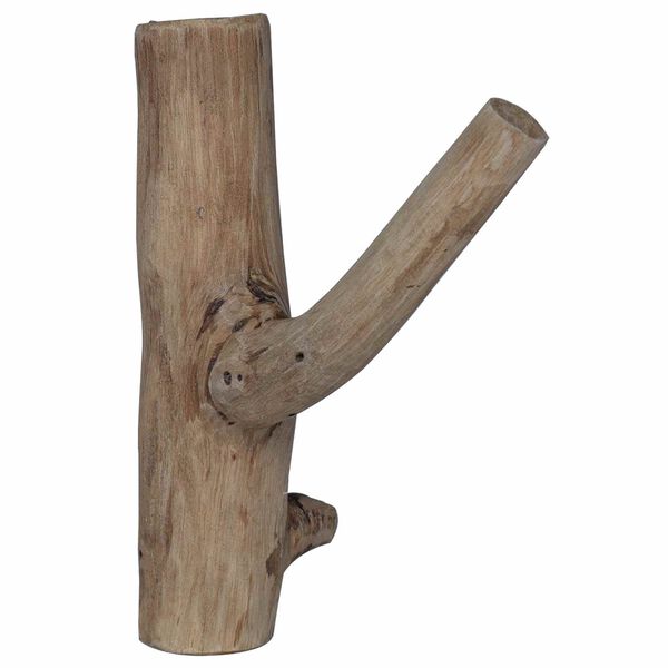 vidaXL Haak Bruin 4 x 4 x 14 cm Massief Gerecycled Hout