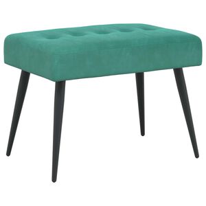 vidaXL Bank met knoopverstelling Turquoise 60 x 40 x 45 cm fluweel