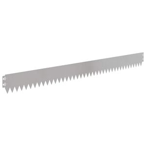 vidaXL Gazonrand 10 st 103 x 10 cm Stainless Steel zilver