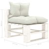 vidaXL 9-delige Loungeset met beige kussens pallet hout