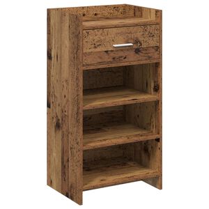 vidaXL Schoenenkast met lade Oud hout 48 x 36 x 92 cm Bewerkt hout