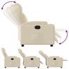 vidaXL Relaxfauteuil Cr&egrave;me Stof