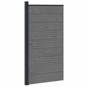 vidaXL Hekpaneel 95 x 186 cm WPC en Aluminium Grijs