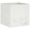 vidaXL Plantenbak Wit 50 x 50 x 49 cm Koudgewalst staal