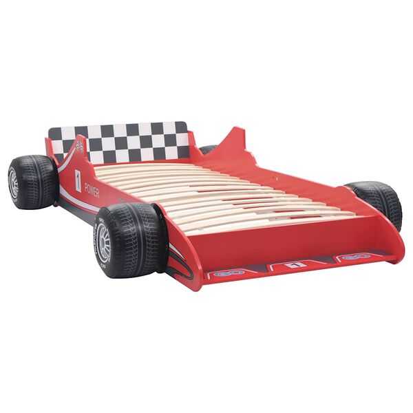 vidaXL Kinderbed raceauto rood 90x200 cm