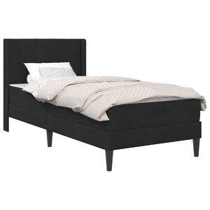 vidaXL Bedframe met matras met hoofdeinde Zwart 90 x 190 cm Fluweel