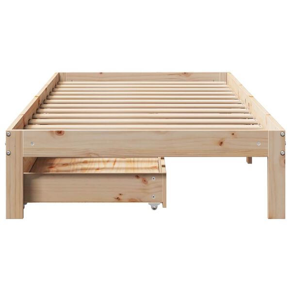 vidaXL Bedframe met lades massief grenenhout 90x200 cm