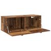 vidaXL Wandkast Wandgemonteerd Oudhout 100 x 36,5 x 35 cm Bewerkt hout