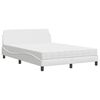 vidaXL Bed met matras "Dover" kunstleer wit 140x190 cm