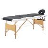 vidaXL Massagetafel inklapbaar 4 zones hout zwart en wit