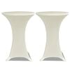 vidaXL Statafelhoes Stretch &Oslash;80cm Cr&egrave;me (2 stuks)