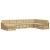 vidaXL Buiten bankenset 8 st 7-zits Wit en Beige Massief Acaciahout