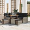 vidaXL Tuin Sofa Set met kussen met opslag met kussen 8 pcs Grijs