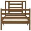 vidaXL Bedframe met hoofdbord massief hout honingbruin 90x200 cm