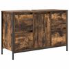 vidaXL Wastafelkast met lades 90x34,5x60 cm gerookt eikenkleurig