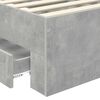 vidaXL Bedframe Beton Grijs en Zilver 75 x 190 cm Bewerkt hout
