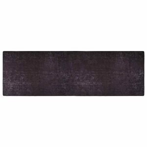vidaXL Vloerkleed wasbaar 80x300 cm antracietkleurig