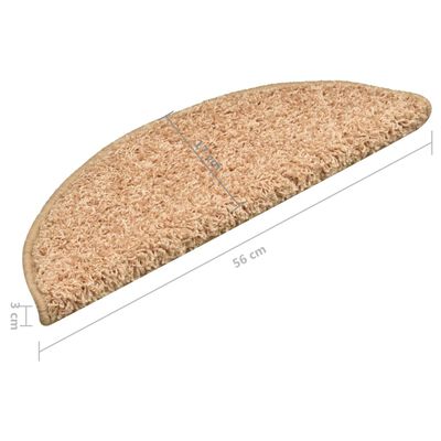 vidaXL Trapmatten 15 st 56x17x3 cm goudkleurig