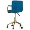 vidaXL Eetkamerstoelen draaibaar 4 st fluweel blauw