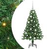 vidaXL Kunstkerstboom Groen 120 cm PVC en Staal en Kunststof