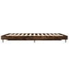vidaXL Bedframe bewerkt hout gerookt eikenkleurig 135x190 cm