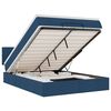 vidaXL Bed poef met matras en LED's stof 140x190 cm blauw