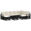 vidaXL Tuinbankenset 10 st Zwart poly rattan