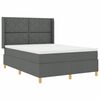 vidaXL Boxspringbed met matras met hoofdeinde Grijs 160 x 200 cm Stof